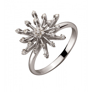 Золотое кольцо с бриллиантами (2б_к-331) фотография