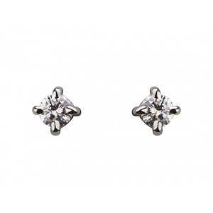 Золоті сережки з діамантами (01-18722400) фотографія