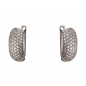 Золотые серьги с цирконием куб. (01-19153100) фотография