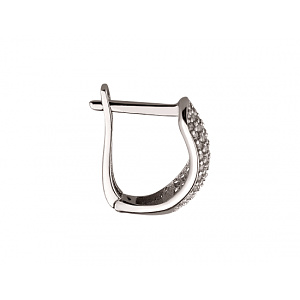 Золотые серьги с цирконием куб. (01-19153100) фотография