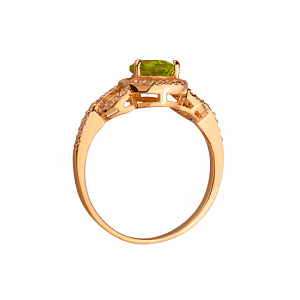 Золотое кольцо с цирконием куб. (01-200164500) фотография