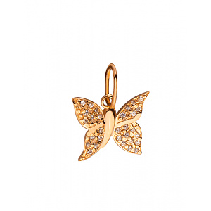 Золотой кулон с цирконием куб. (01-200219100) фотография