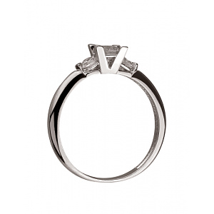 Золотое кольцо с цирконием куб. (01-200230600) фотография