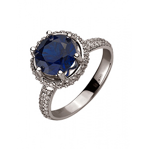 Золотое кольцо с цирконием куб. (01-200237300) фотография