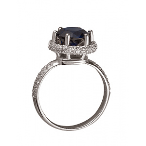 Золотое кольцо с цирконием куб. (01-200237300) фотография