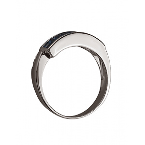 Золота каблучка з діамантами  та  корундами (01-200336400) фотографія