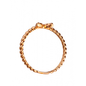 Золотое кольцо с цирконием куб. (01-200355500) фотография