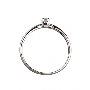 Золота каблучка з діамантом (01-200395300) фотографія