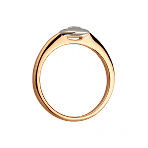 Золотое кольцо с бриллиантом (01-200418400) фотография