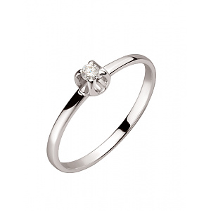 Золота каблучка з діамантом (01-200433000) фотографія