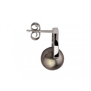 Золотые серьги с бриллиантами  и  жемчугом (01-200443800) фотография