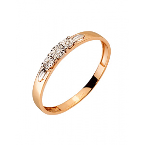 Золотое кольцо с бриллиантами (01-200452900) фотография