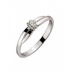 Золота каблучка з діамантом (01-200489300) фотографія