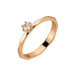 Золотое кольцо с бриллиантом (01-200600000) фотография