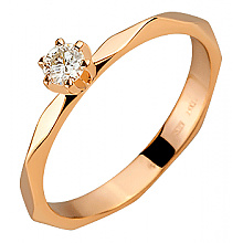 Золота каблучка з діамантом (01-200600000)