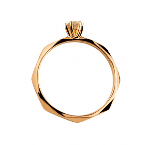 Золотое кольцо с бриллиантом (01-200600000) фотография
