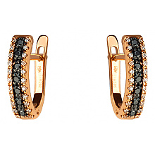 Золоті сережки з фіанітом (цирконієм куб.) (01-200627400)