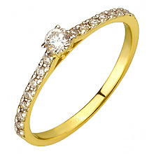 Золота каблучка з діамантами (01-200769700)