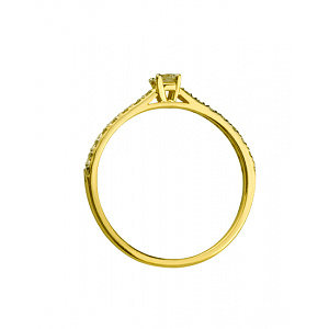 Золота каблучка з діамантами (01-200769700) фотографія