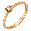 Золотое кольцо с бриллиантом 01-200781100 фотография 1