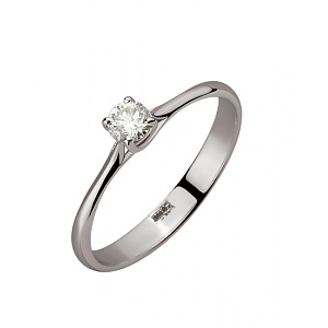 Золота каблучка з діамантом (01-200785600) фотографія