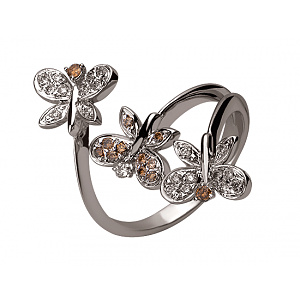 Золотое  кольцо с бриллиантами (01-200816000) фотография