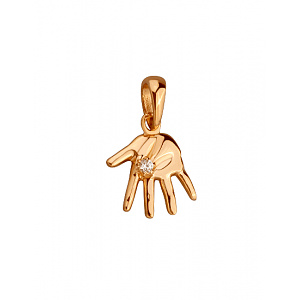 Золотой кулон с фианитом (цирконием куб.) (01-200838400) фотография