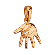 Золотой кулон с фианитом (цирконием куб.) (01-200838400)