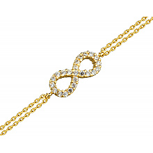 Золотий браслет з фіанітом (цирконієм куб.) (01-200841800)