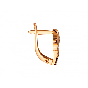 Золотые серьги с цирконием куб. (01-200182701) фотография