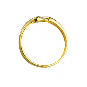 Золотое кольцо с цирконием куб. (01-200413901) фотография