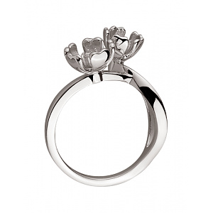 Золота каблучка з діамантами (01-200418401) фотографія