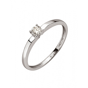 Золота каблучка з діамантом (01-200443801) фотографія