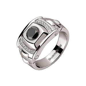 Золотое кольцо с бриллиантами (01-200465901) фотография