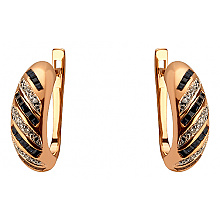 Золотые серьги с бриллиантами  и  корундами (01-200563501) Золотые серьги с бриллиантами  и  корундами (01-200563501)