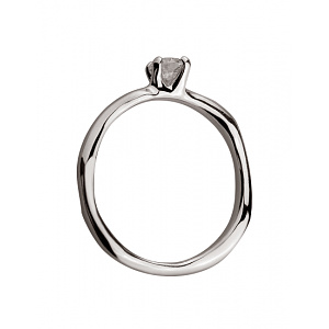 Золотое кольцо с бриллиантом (01-200569601) фотография