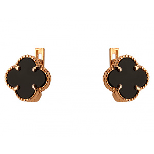 Золоті сережки з цирконієм куб. (01-200573501) фотографія