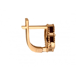 Золоті сережки з цирконієм куб. (01-200573501) фотографія