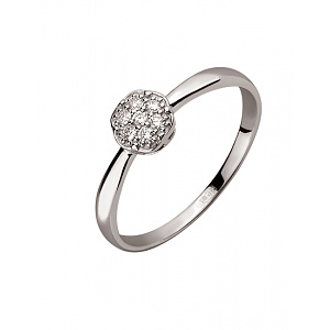 Золота каблучка з діамантами (01-200633401) фотографія