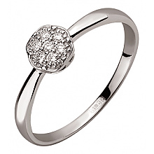 Золота каблучка з діамантами (01-200633401)