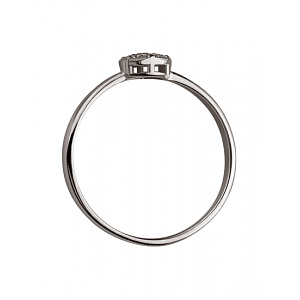 Золота каблучка з діамантами (01-200633401) фотографія