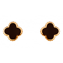 Золоті сережки з емаль (01-200746001)