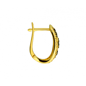 Золоті сережки з фіанітом (цирконієм куб.) (01-200755501) фотографія