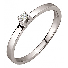 Золотое кольцо с бриллиантом (01-200761601)