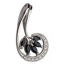 Золотой кулон с бриллиантами  и  корундами (01-200805901)