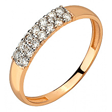 Золотое кольцо с бриллиантами (01-200819301)