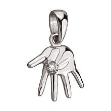 Золотой кулон с фианитом (цирконием куб.) (01-200838401)