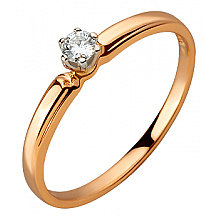 Золота каблучка з діамантом (01-200845101)