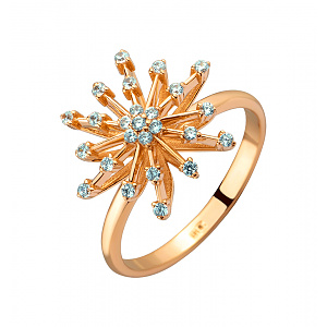 Золотое кольцо с топазами (1б_к-331) фотография