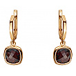 Золотые серьги с гранатами 01-18375402 фотография 1